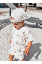 thumbnail: Babystyling baby T-shirt met all over print ecru/lichtbruin