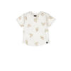Babystyling baby T-shirt met all over print ecru/lichtbruin