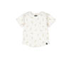 Babystyling baby T-shirt met all over print ecru/lichtbruin