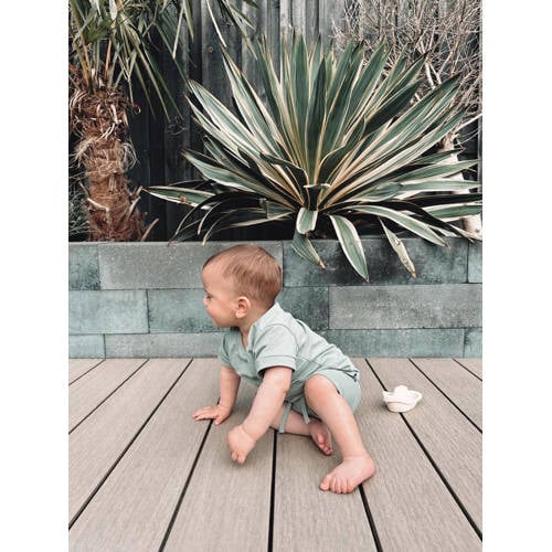 Babystyling baby sweatshort groen Korte broek Jongens Katoen Effen 86 92