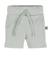 thumbnail: Groene jongens Babystyling baby sweatshort van katoen met elastische tailleband met koord en effen