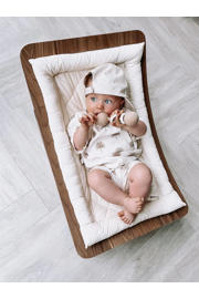thumbnail: Babystyling baby T-shirt met all over print ecru/lichtbruin