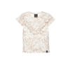 Babystyling baby gebloemd T-shirt wit/beige