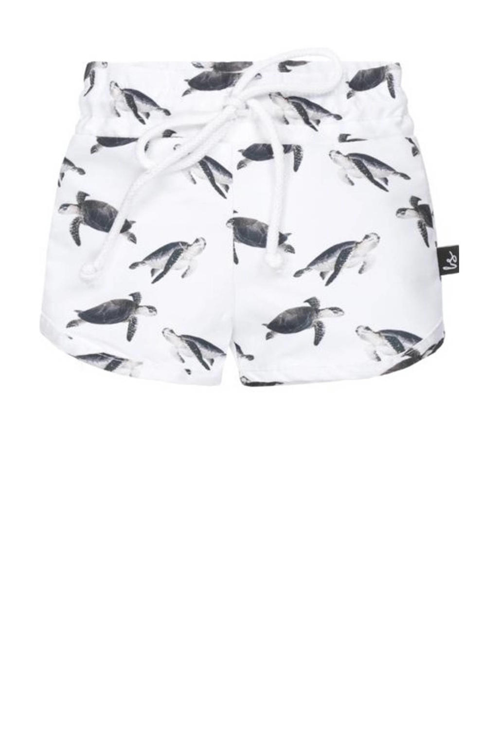 Babystyling zwemshort wit/zwart