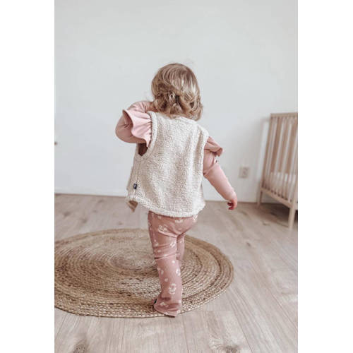 Babystyling gebloemde flared broek roze Meisjes Katoen Bloemen 122 128