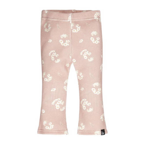 Babystyling gebloemde flared broek roze Meisjes Katoen Bloemen - 110/116