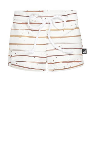 baby sweatshort met all over print offwhite/bruin