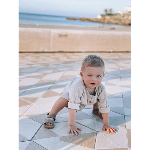 Babystyling baby casual short zand Korte broek Beige Jongens Katoenlinnen 74 80