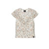 Babystyling baby gebloemd T-shirt wit/beige