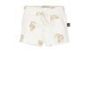 Babystyling baby sweatshort met all over print ecru/lichtbruin