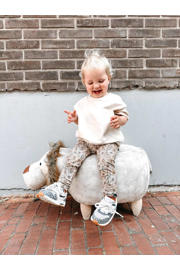 thumbnail: Babystyling baby gebloemde legging roze/zachtoranje