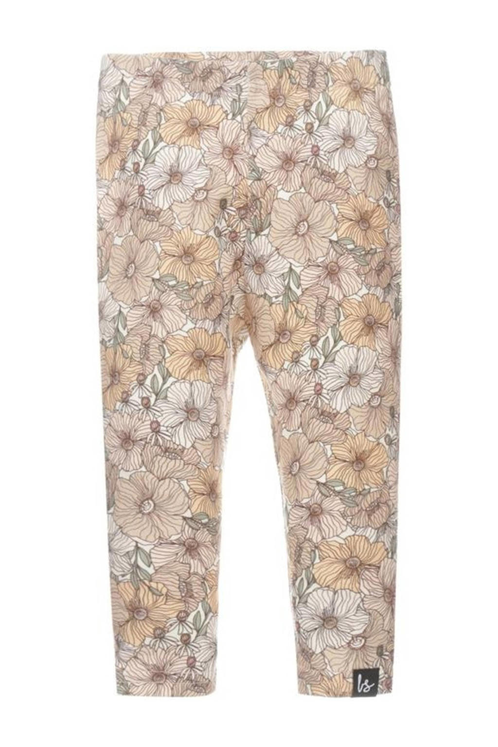 Roze en oranje meisjes Babystyling baby gebloemde legging zachtoranje van katoen met elastische tailleband
