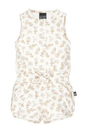 thumbnail: Babystyling baby gebloemde playsuit offwhite/beige