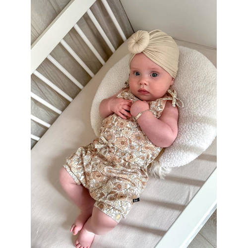 Babystyling baby gebloemde playsuit Meisjes Stretchdenim Ronde hals Bloemen 86 92