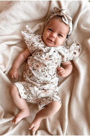 thumbnail: Babystyling baby gebloemd T-shirt zand