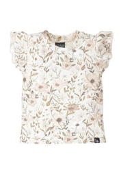 thumbnail:  meisjes Babystyling baby gebloemd T-shirt van stretchkatoen met korte mouwen, ronde hals en ruches