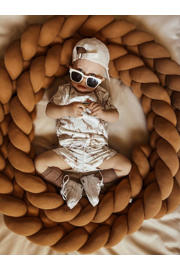 thumbnail: Babystyling baby sweatshort met all over print offwhite/bruin