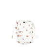 Babystyling baby longsleeve met all over print wit/bruin