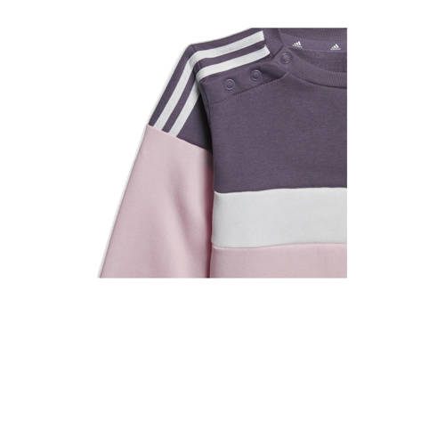 Adidas Sportswear joggingpak roze grijs Jongens Meisjes Katoen Ronde hals 62