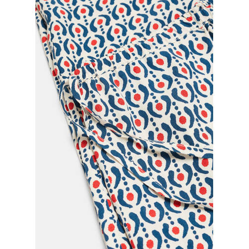 Mango Kids broek met all over print rood blauw wit Multi Meisjes Viscose 152(XXS)