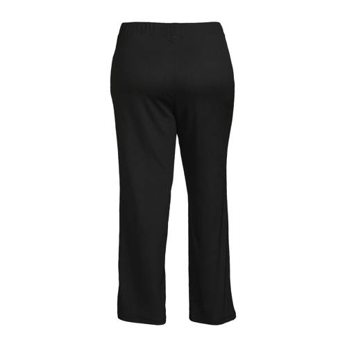 GREAT LOOKS crinkle wide leg broek zwart Dames Jersey Effen 52