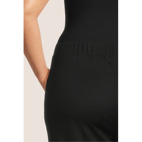 GREAT LOOKS crinkle wide leg broek zwart Dames Jersey Effen 52