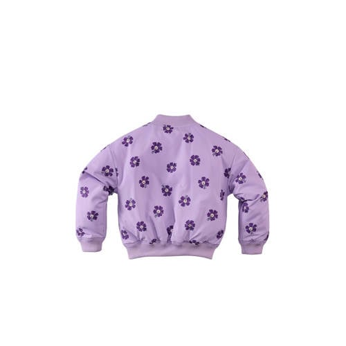 Z8 zomerjas Calista lila paars Meisjes Polyester Ronde hals Bloemen 104 110