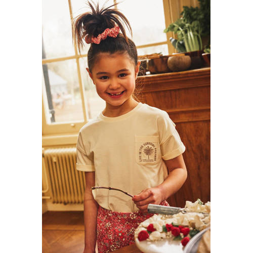 Z8 T-shirt Joly ecru Meisjes Stretchkatoen Ronde hals Printopdruk 128 134
