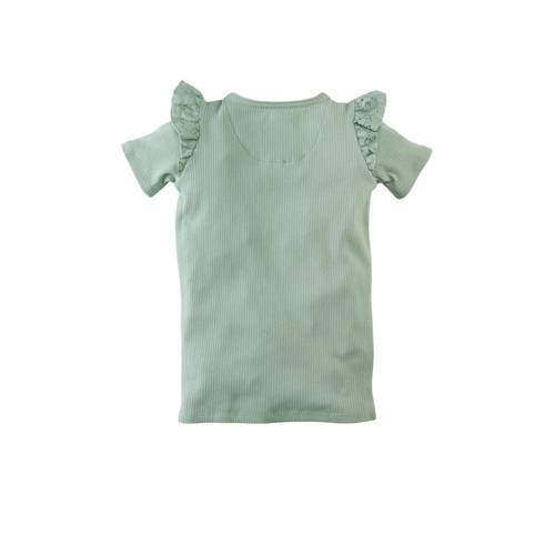 Z8 T-shirt Cherli groen Meisjes Katoen Ronde hals Effen 128 134