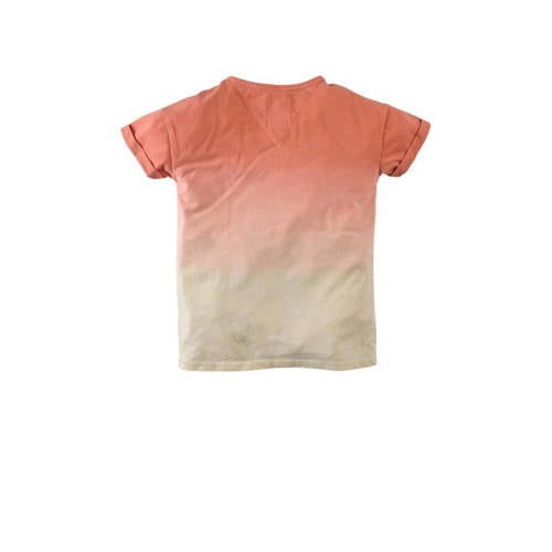 Z8 T-shirt Dennis oranje ecru Jongens Stretchkatoen Ronde hals Tie-dye 80