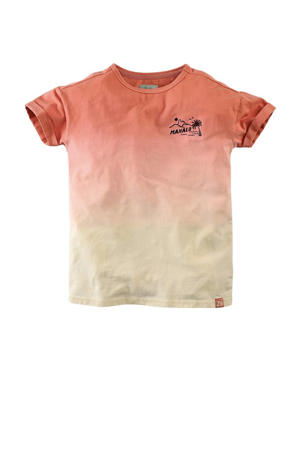 T-shirt Dennis oranje/ecru