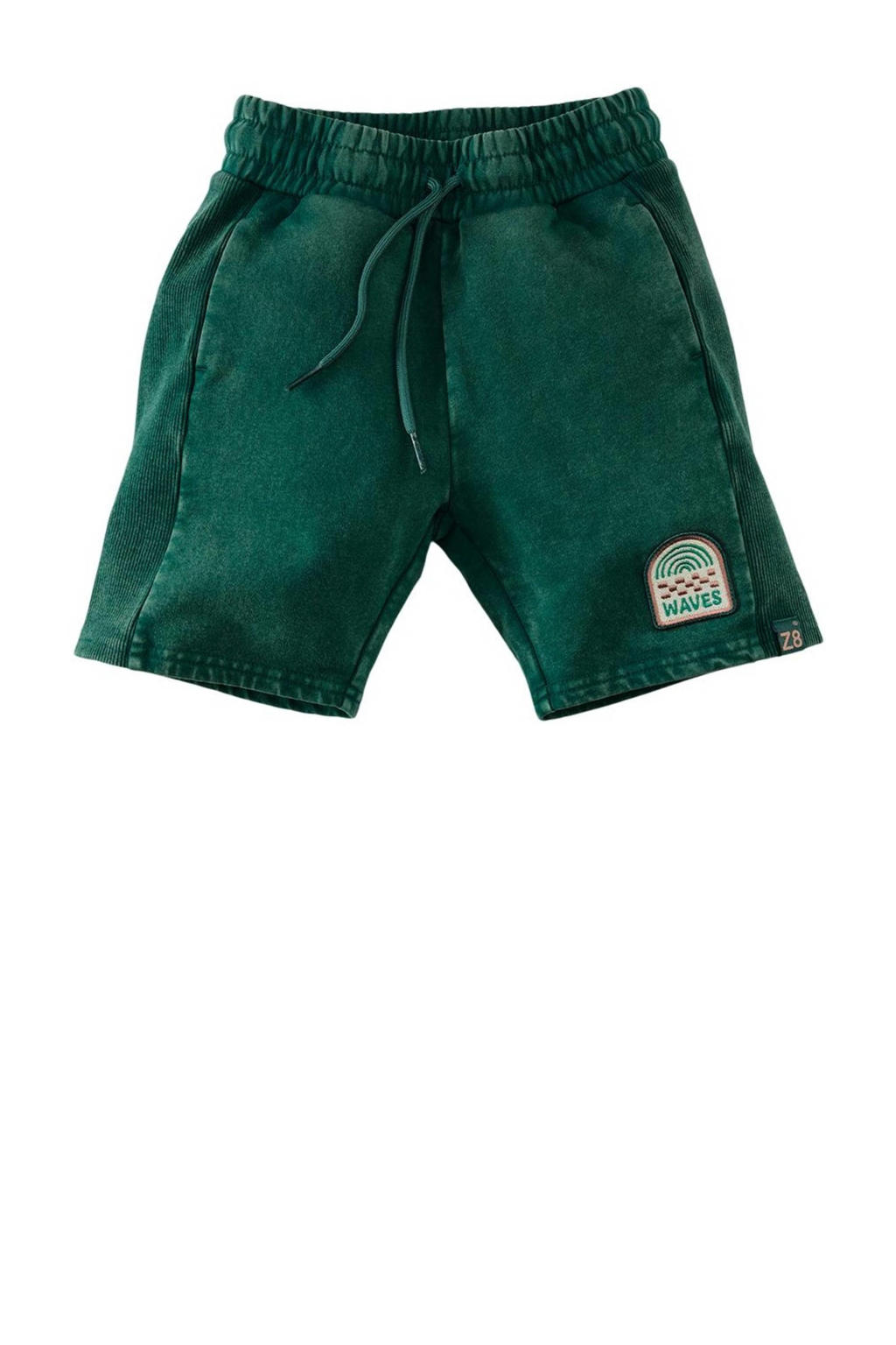 Groene jongens Z8 sweatshort Fabio van stretchkatoen met regular fit, regular waist, elastische tailleband met koord en effen