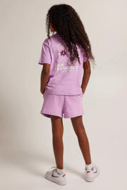 thumbnail: Lilakleurige meisjes America Today regular fit sweatshort Noël met elastische tailleband met koord en effen