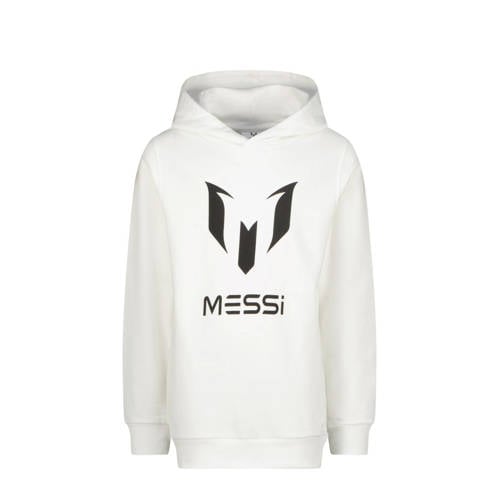 Messi hoodie Masorin met logo wit Sweater Jongens Katoen Capuchon Logo