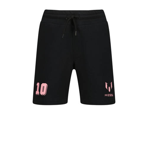 Messi sweatshort Rasto met printopdruk zwart/roze Korte broek Printopdruk - 104