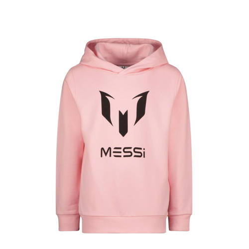 Messi hoodie Masorin met logo lichtroze/zwart Sweater Logo - 104