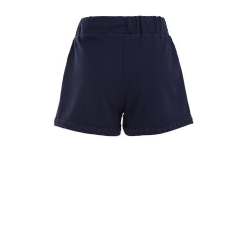 WE Fashion sweatshort donkerblauw Meisjes Katoen Effen 98 104