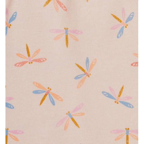 Little Label shortama met all over print roze Meisjes Stretchkatoen Ronde hals 92