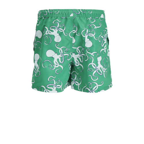 jack & jones JUNIOR zwemshort JPSTFIJI groen Jongens Polyester All over print 140