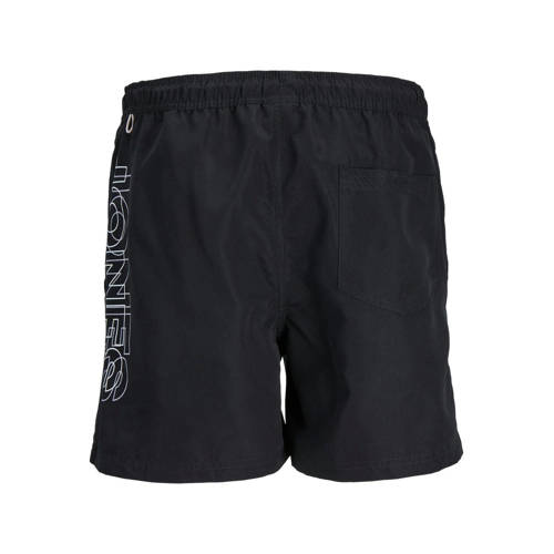 jack & jones JUNIOR zwemshort JPSTFIJI zwart Jongens Polyester Effen 140