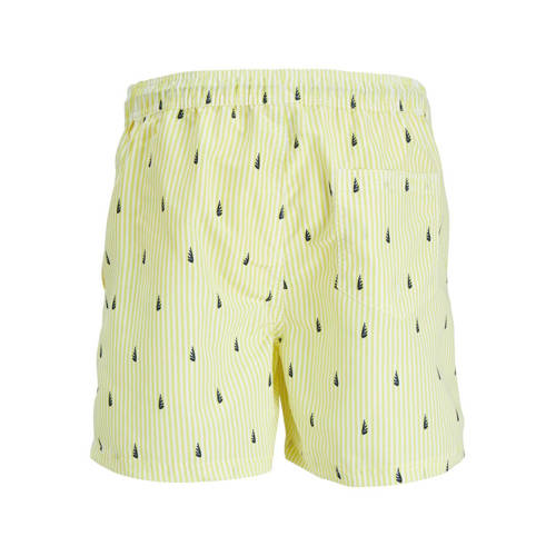 jack & jones JUNIOR zwemshort JPSTFIJI geel Jongens Polyester Streep 176
