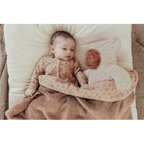 Snoozebaby ledikant deken roze Babydeken Effen | Babydeken van