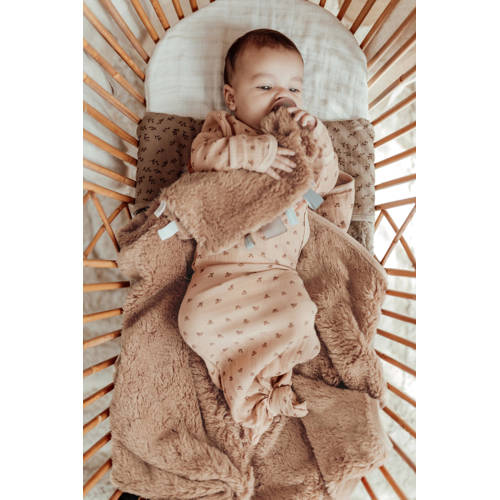 Snoozebaby wiegdeken roze Babydeken Effen | Babydeken van