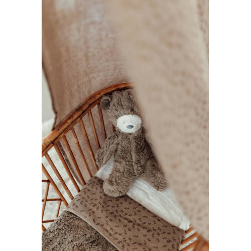 Snoozebaby ledikant deken beige Babydeken Effen | Babydeken van