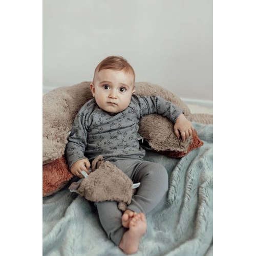 Snoozebaby pyjama cloudy grey Grijs Katoen Ronde hals All over print 74 80