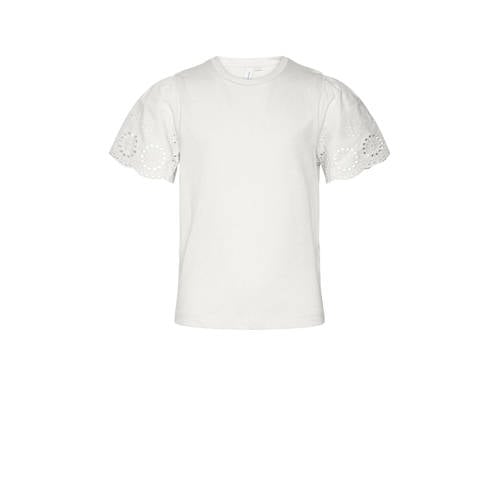 VERO MODA GIRL T-shirt VMEMILY wit Meisjes Katoen Ronde hals Effen - 116