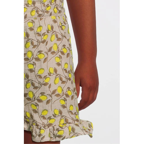 VERO MODA GIRL casual short VMNATALI met all over print geel wit bruin Korte broek Meisjes Sweat 116