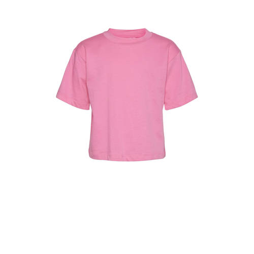 VERO MODA GIRL T-shirt VMCHERRY met backprint felroze Meisjes Katoen Ronde hals - 116