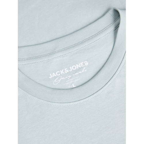 Jack & jones JUNIOR T-shirt KORVESTERBRO met tekst lichtblauw Jongens Katoen Ronde hals 128