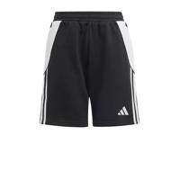 thumbnail: Zwart en witte jongens en meisjes adidas Performance Junior sweatshort van katoen met regular fit, elastische tailleband met koord en effen
